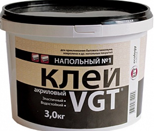Клей ВГТ акриловый напольный №1 «Эконом» 3.0 кг
