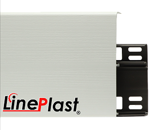 Плинтус LinePlast 100 Белый с тиснением LB001
